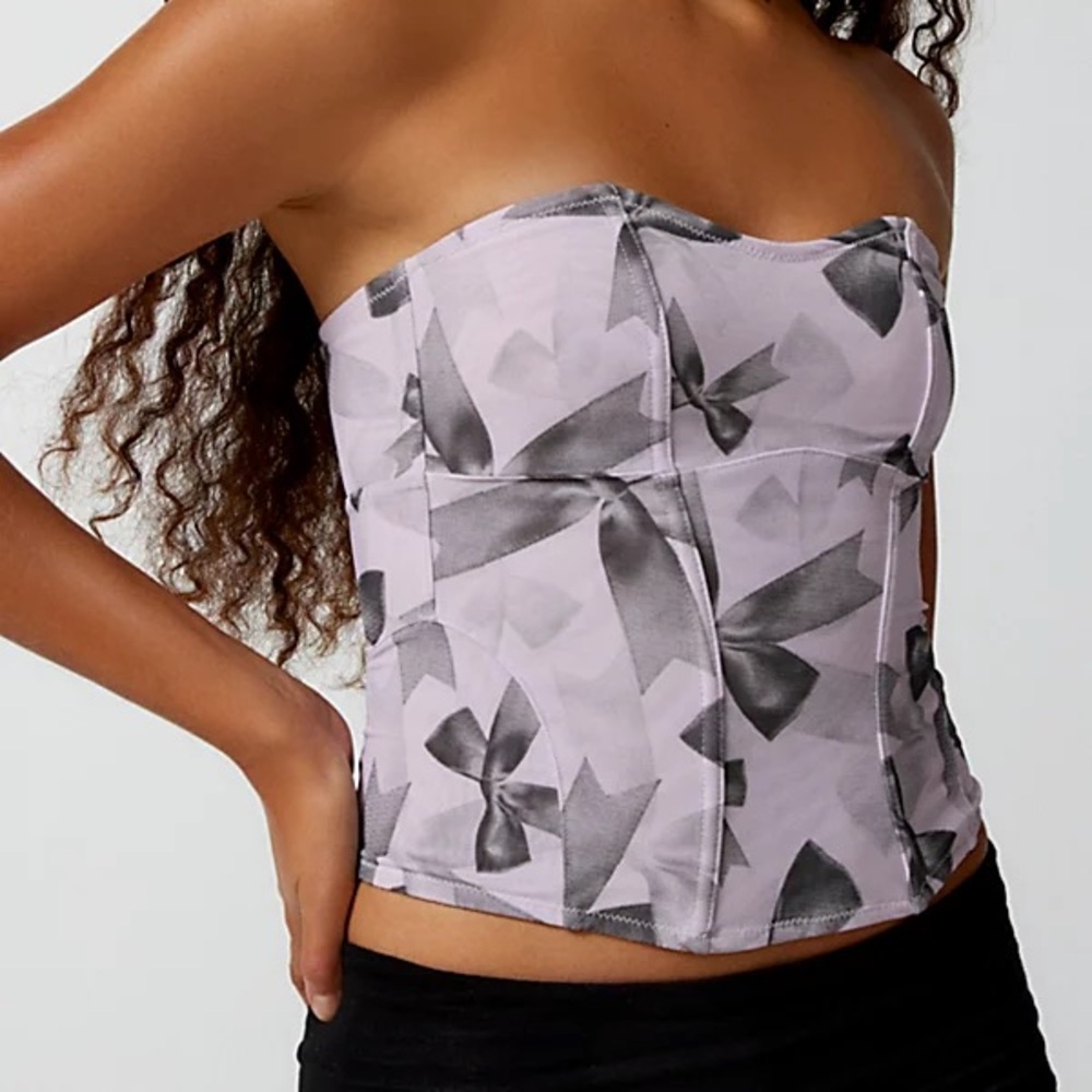 Urban Outfitters Kira Corset in Bow Print